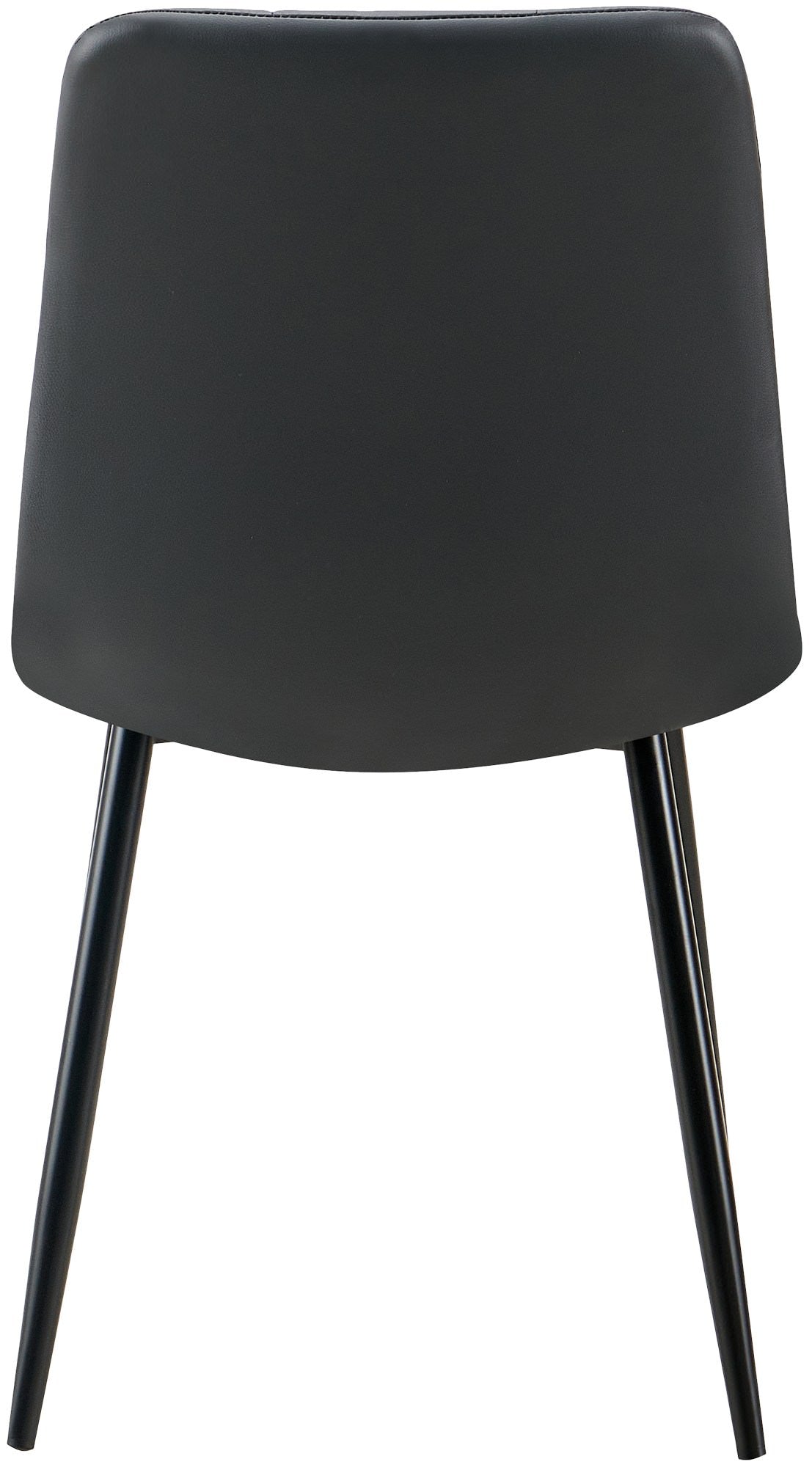 Set van 4 eetkamerstoelen Antibes kunstleer zwart schwarz