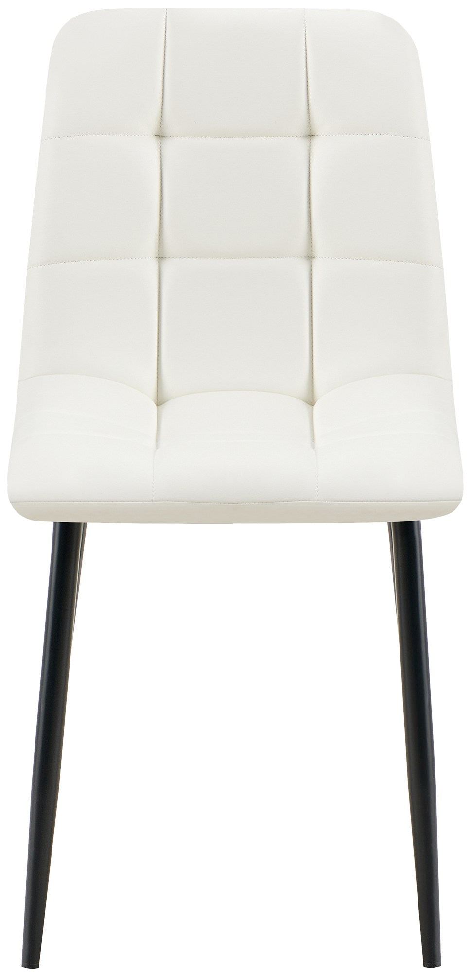 Set van 4 eetkamerstoelen Antibes kunstleer wit weiß