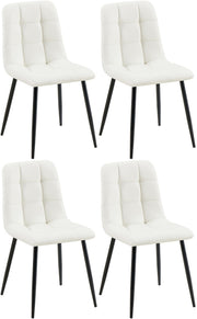 Set van 4 eetkamerstoelen Antibes kunstleer wit weiß