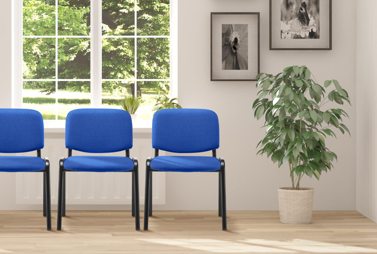 Bezoekersstoel Ken Stof blauw blau
