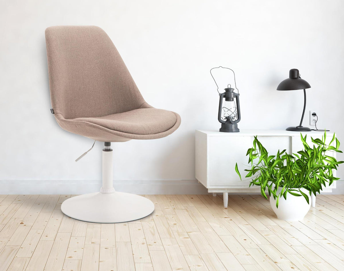 Eetkamerstoel Maverick stof taupe,wit taupe