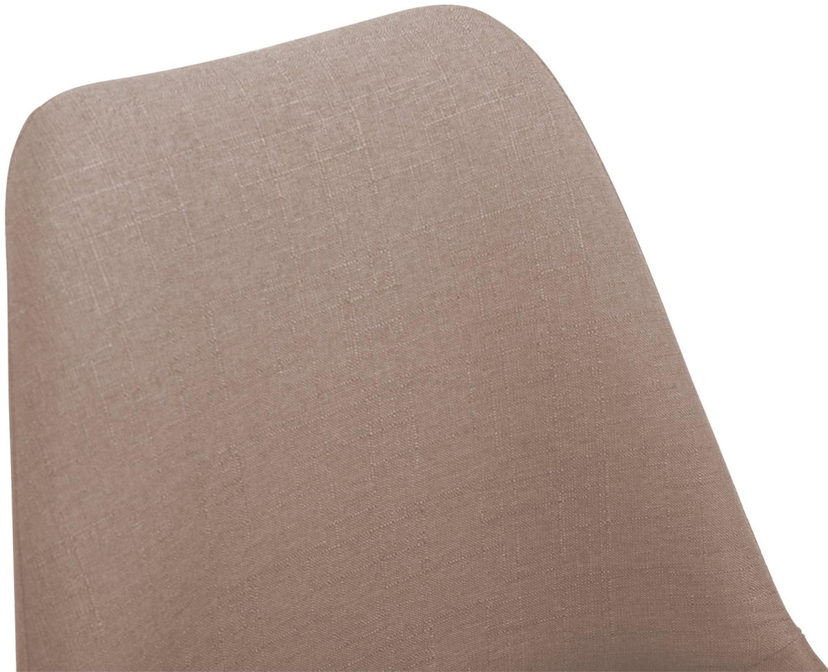 Eetkamerstoel Maverick stof taupe,wit taupe