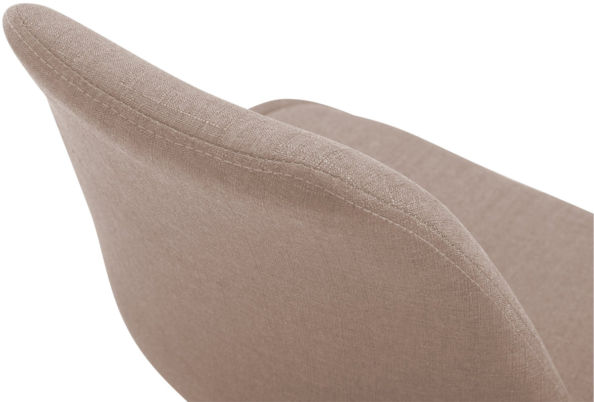 Eetkamerstoel Maverick stof taupe,wit taupe