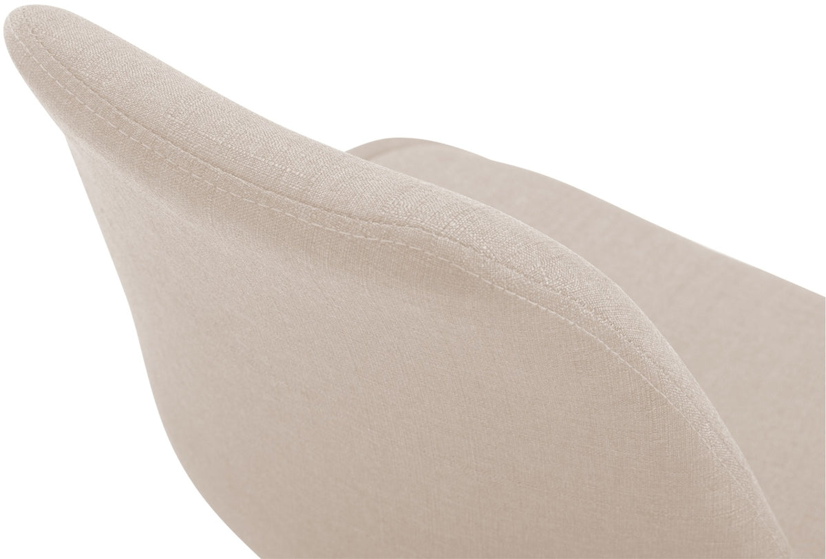 Eetkamerstoel Maverick stof creme,wit creme