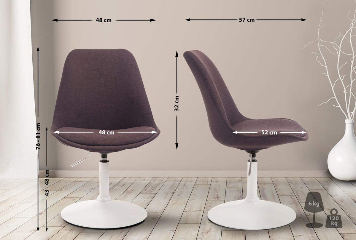 Eetkamerstoel Maverick stof bruin,wit braun