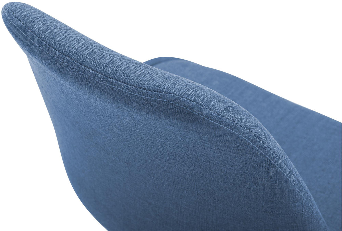 Eetkamerstoel Maverick stof blauw,wit blau