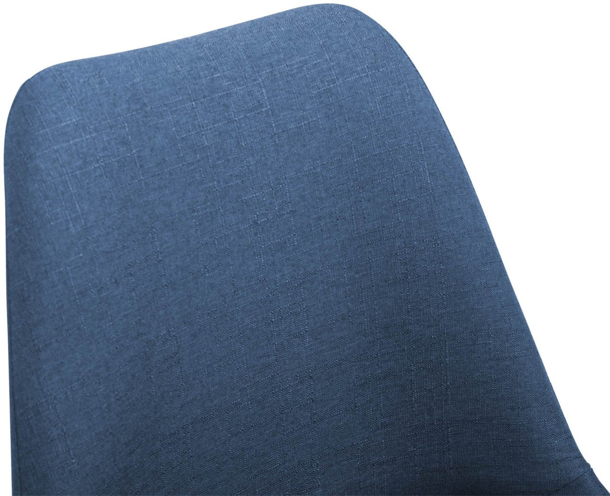 Eetkamerstoel Maverick stof blauw,zwart blau