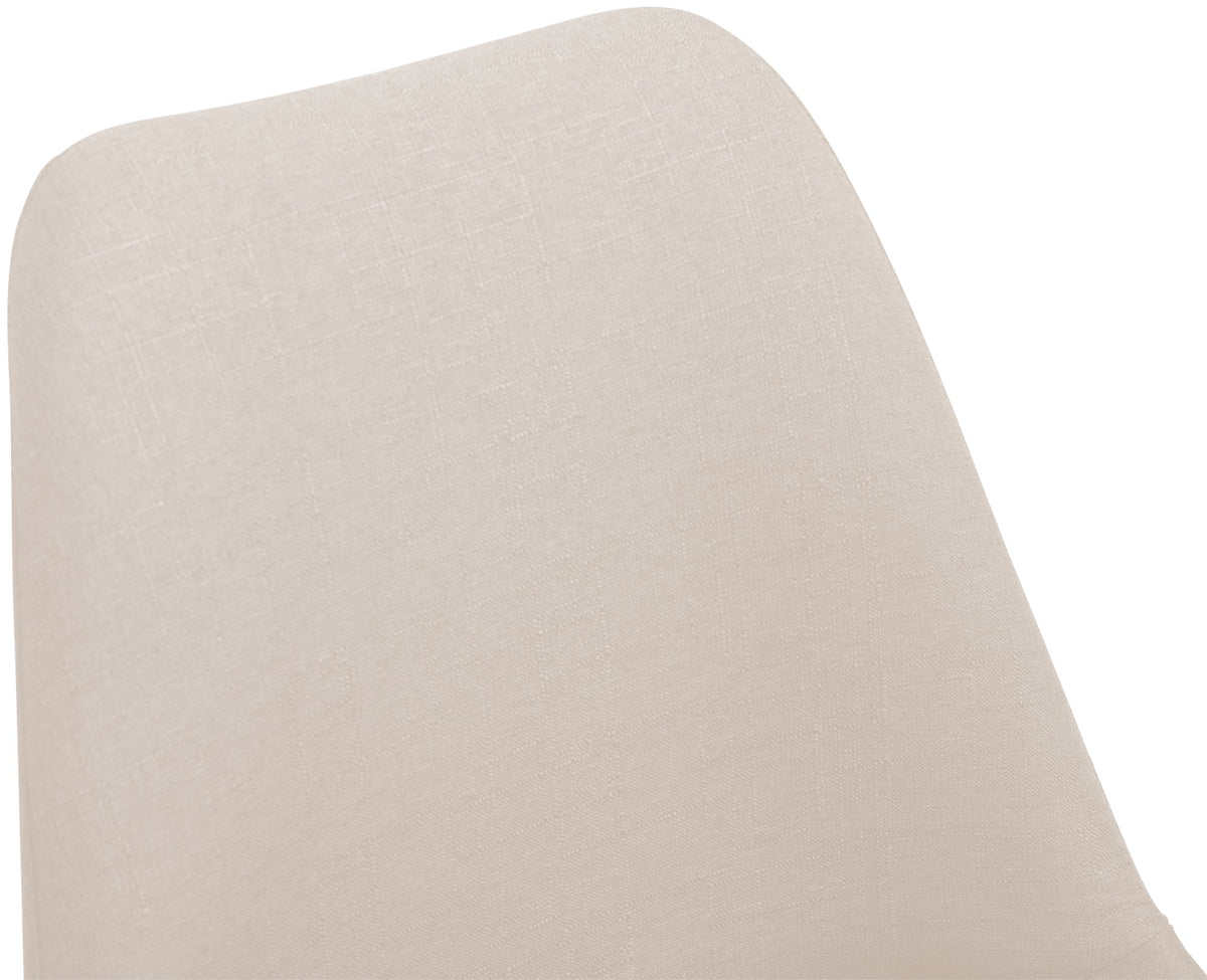 Eetkamerstoel Maverick stof creme,chroom creme