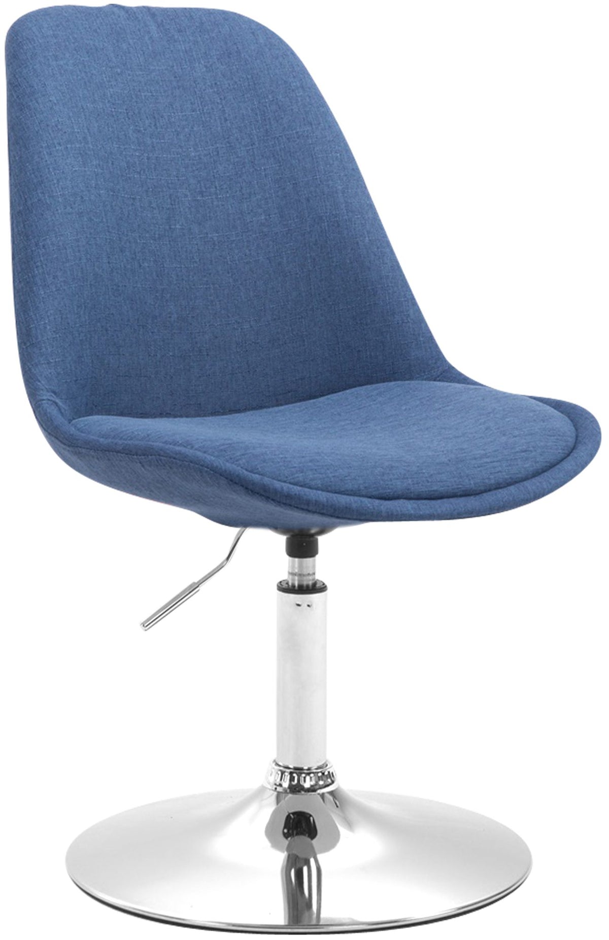 Eetkamerstoel Maverick stof blauw,chroom blau