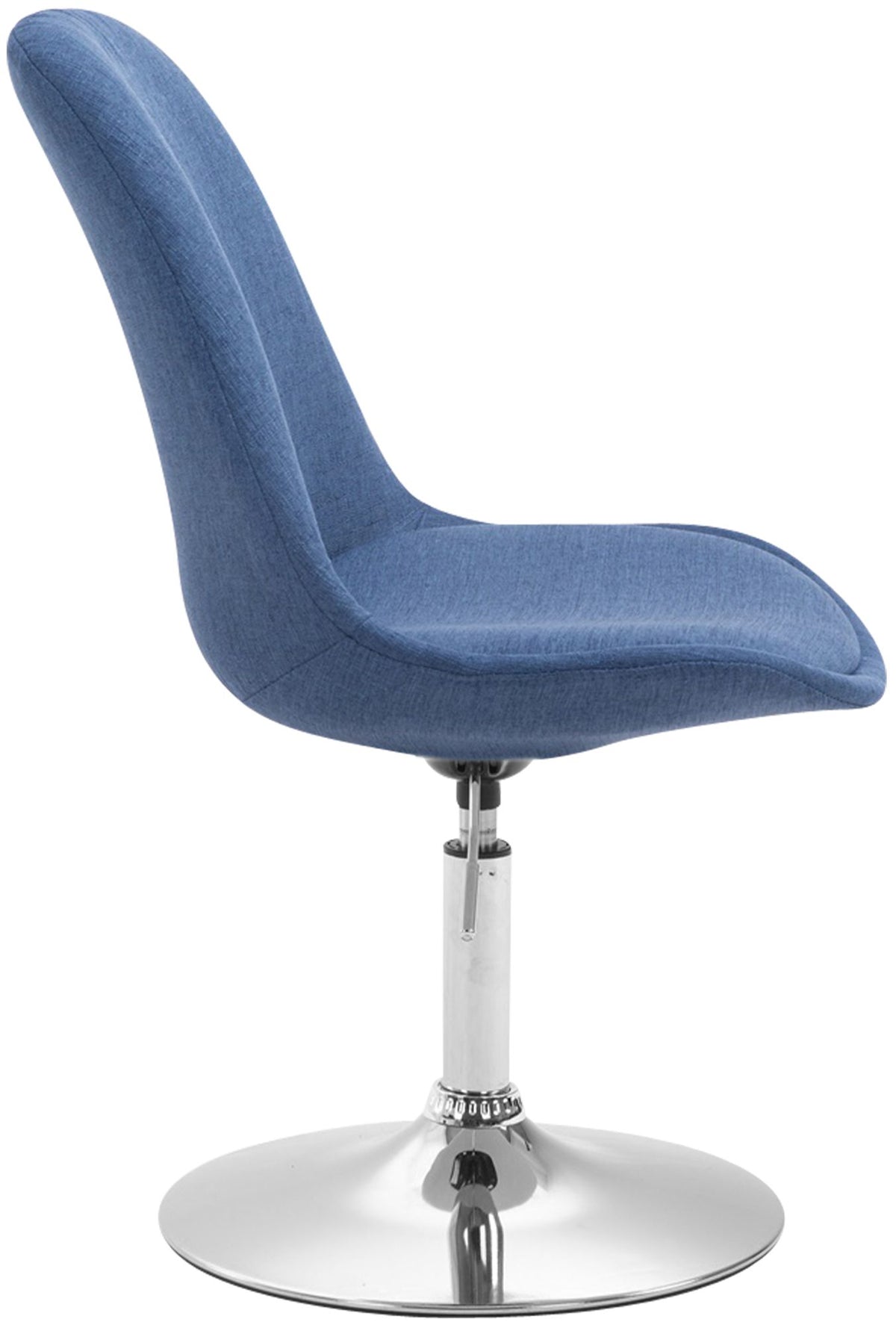 Eetkamerstoel Maverick stof blauw,chroom blau
