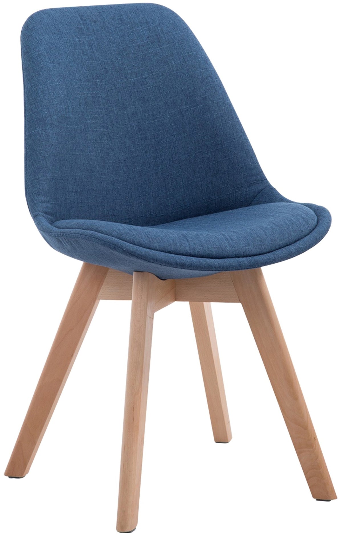 Bezoekersstoel Borneo V2 Stof blauw,natura blau