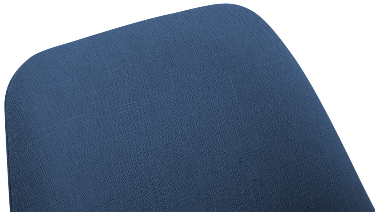 Bezoekersstoel Borneo V2 Stof blauw,walnoot blau