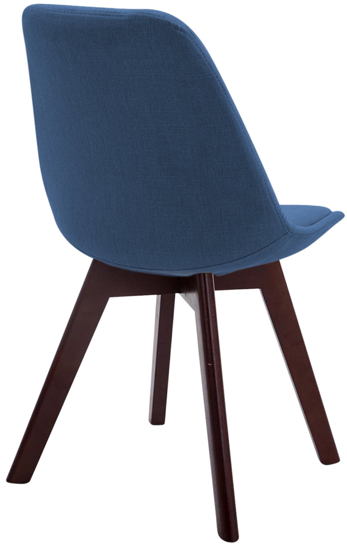 Bezoekersstoel Borneo V2 Stof blauw,walnoot blau