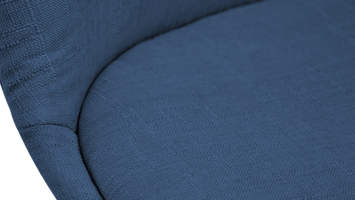 Bezoekersstoel Borneo V2 Stof blauw,walnoot blau