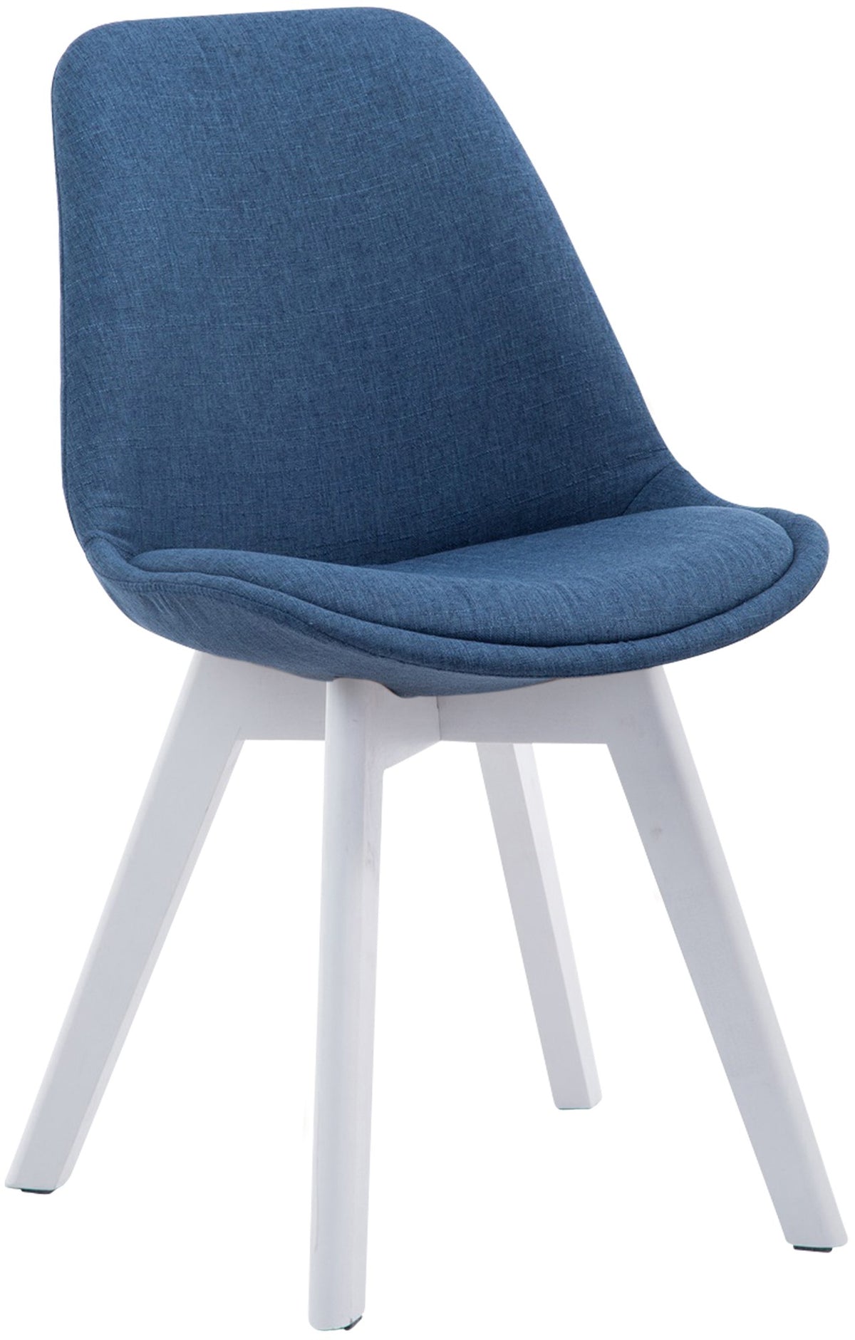 Bezoekersstoel Borneo V2 Stof blauw,wit blau