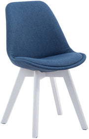 Bezoekersstoel Borneo V2 Stof blauw,wit blau