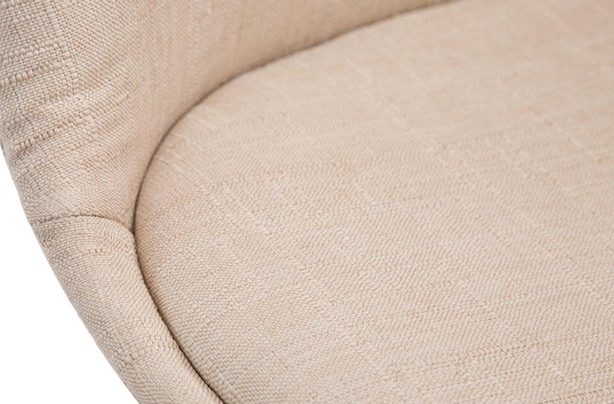 Bezoekersstoel Borneo V2 Stof creme,wit creme