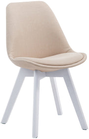 Bezoekersstoel Borneo V2 Stof creme,wit creme