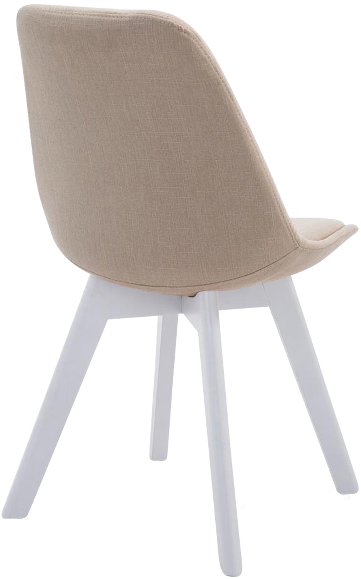 Bezoekersstoel Borneo V2 Stof creme,wit creme