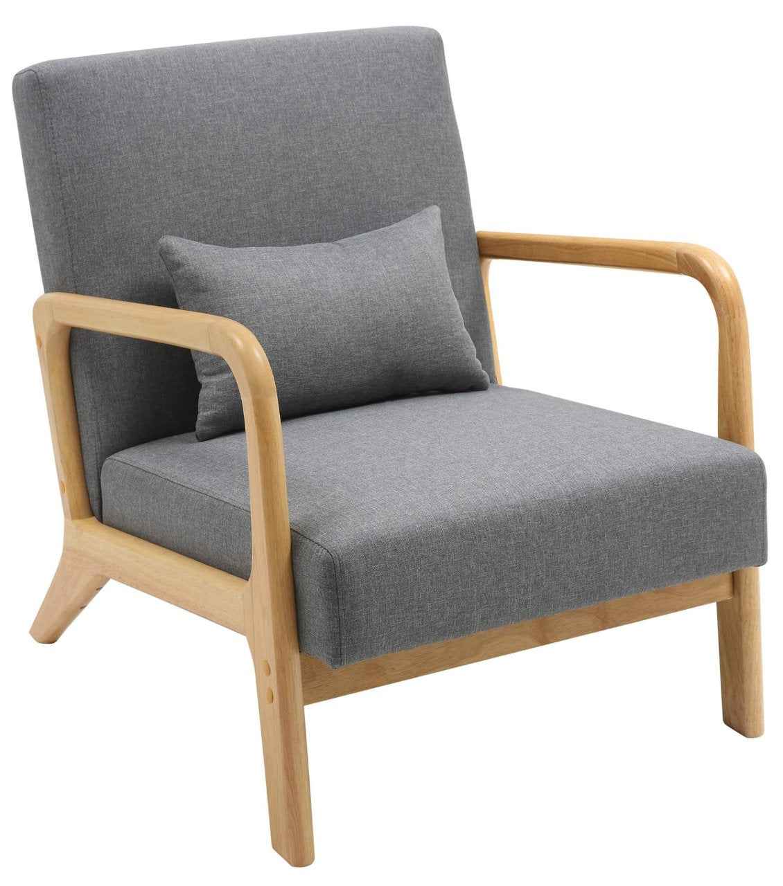 Fauteuil Hibbing stof licht grijs hellgrau