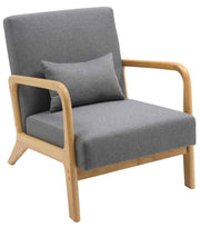 Fauteuil Hibbing stof licht grijs hellgrau
