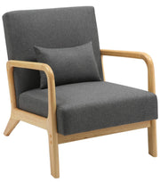 Fauteuil Hibbing stof donkergrijs dunkelgrau