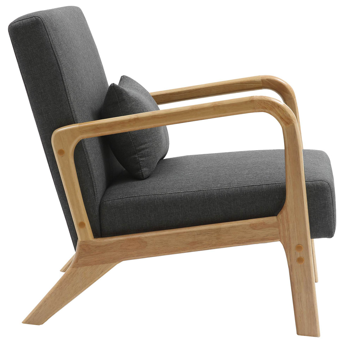 Fauteuil Hibbing stof donkergrijs dunkelgrau
