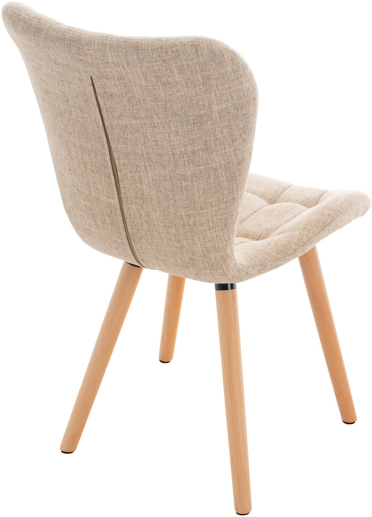 Set van 2 eetkamerstoelen Elda creme,Stof creme