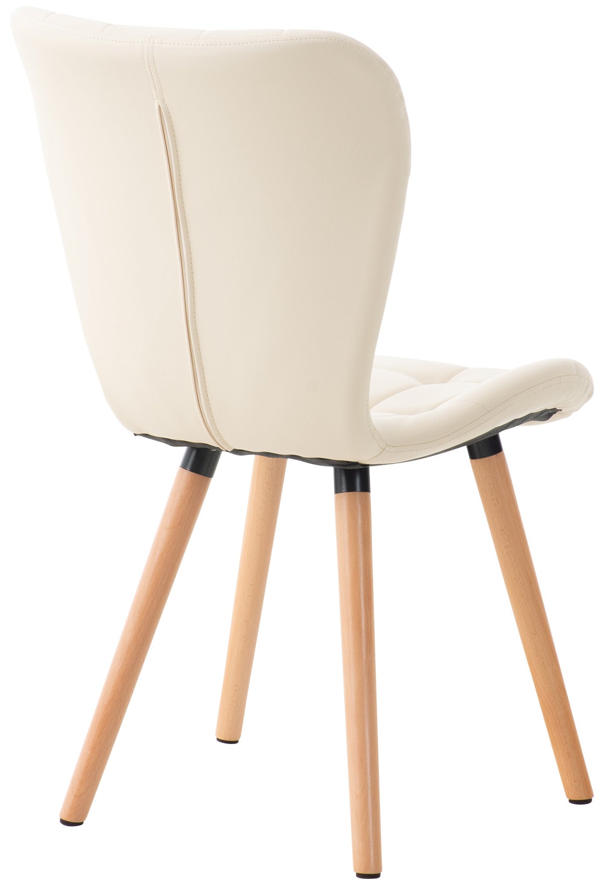 Set van 2 eetkamerstoelen Elda creme,Kunstleer creme
