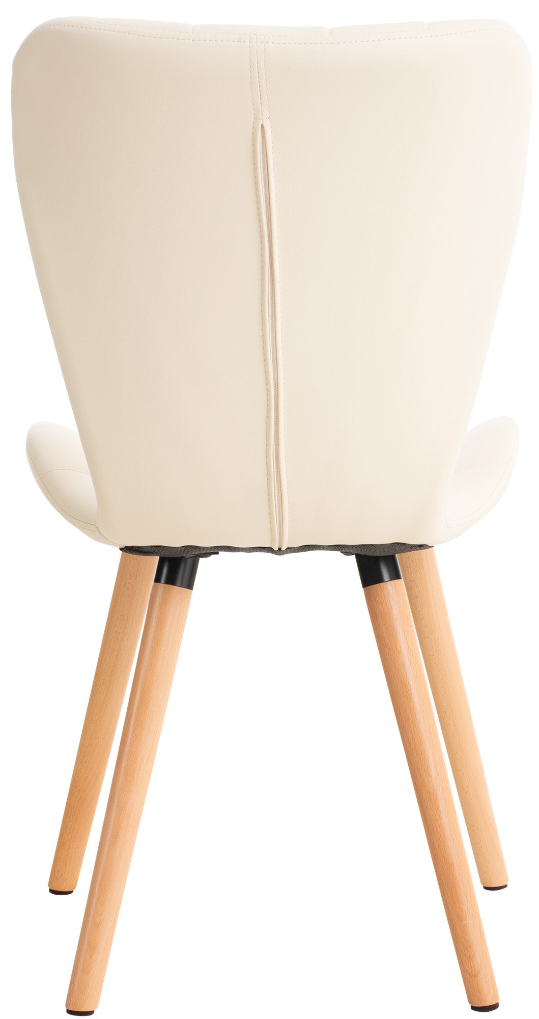 Set van 2 eetkamerstoelen Elda creme,Kunstleer creme