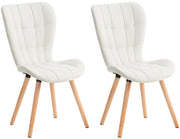 Set van 2 eetkamerstoelen Elda wit,Kunstleer weiß