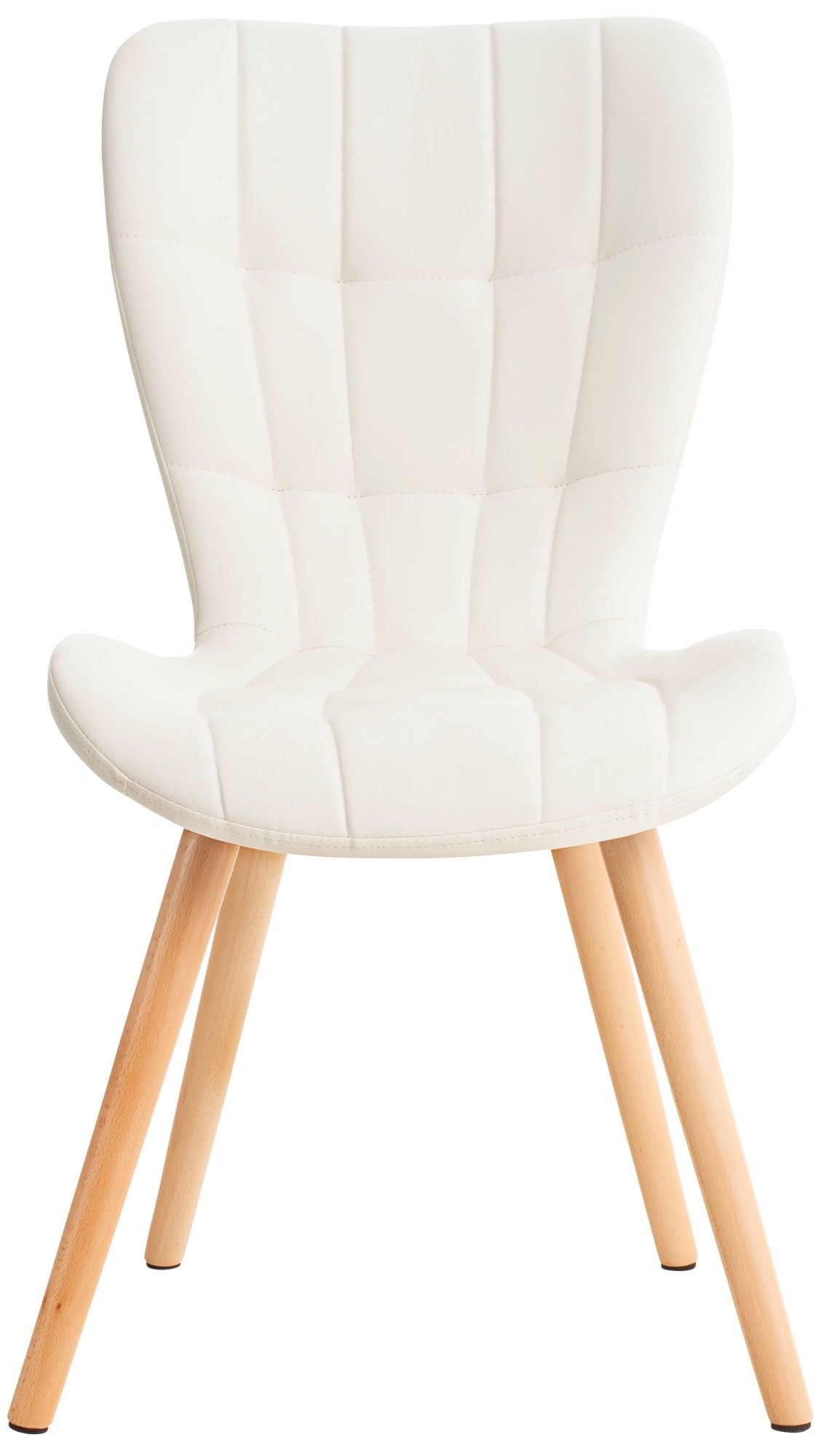 Set van 2 eetkamerstoelen Elda wit,Kunstleer weiß
