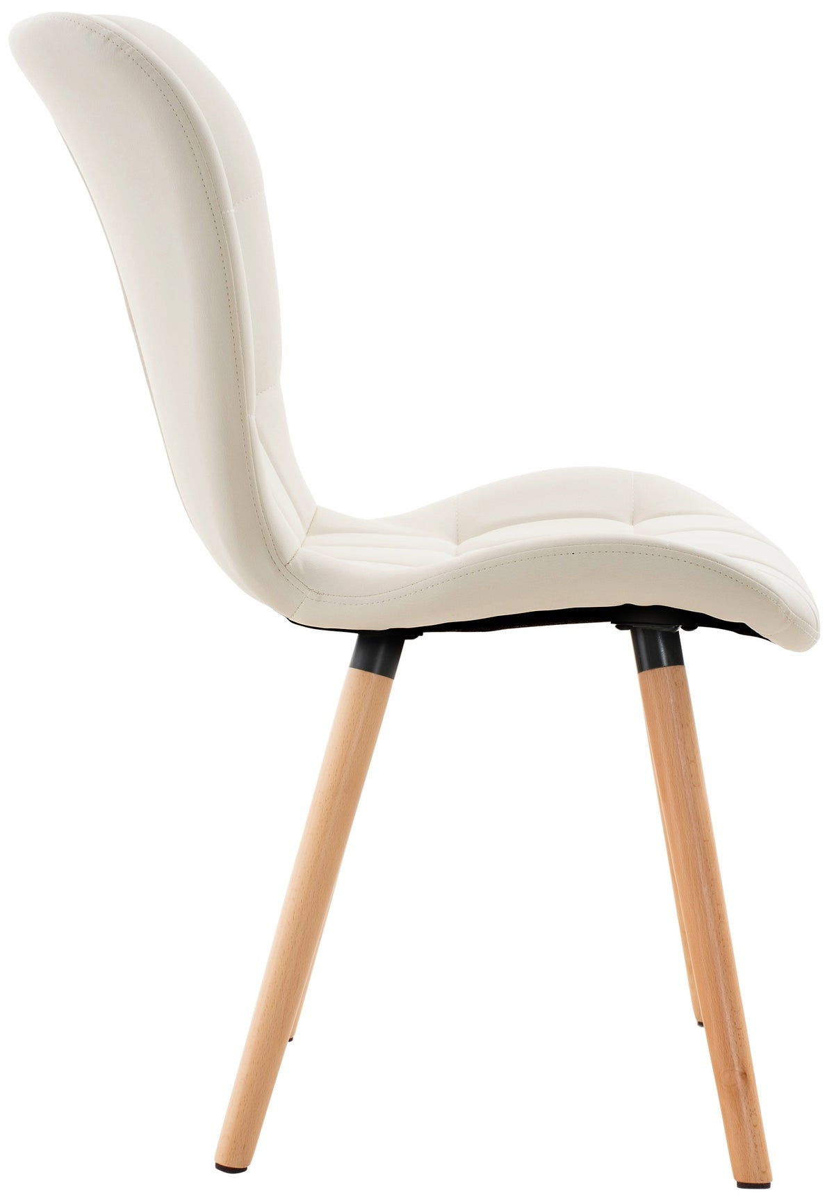 Set van 2 eetkamerstoelen Elda wit,Kunstleer weiß