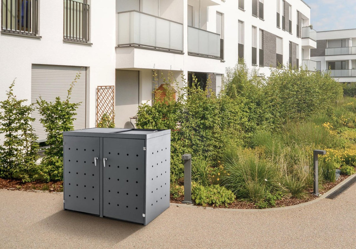 Afvalcontainerberging  Nelli 132x80x116 cm,antraciet anthrazit