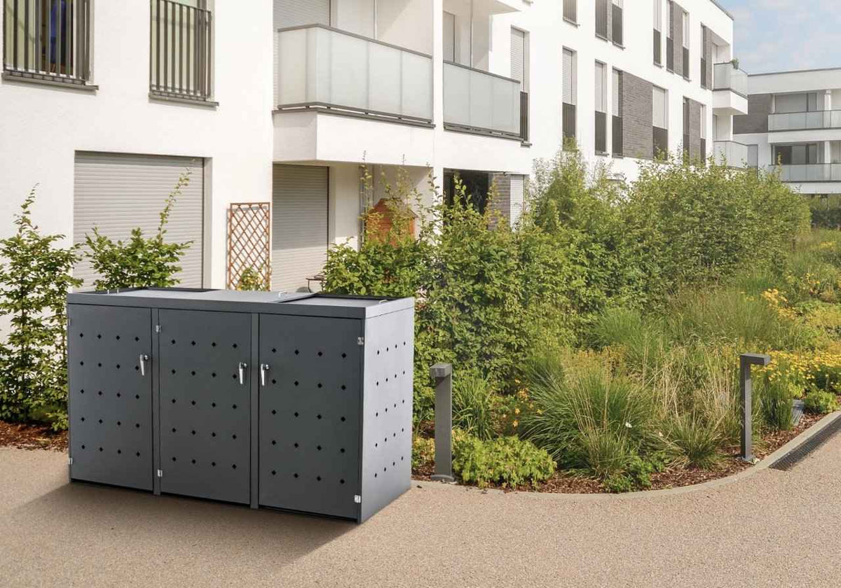 Afvalcontainerberging  Nelli 198x80x116 cm,antraciet anthrazit