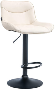 Barkruk Vonore kunstleer creme,zwart creme