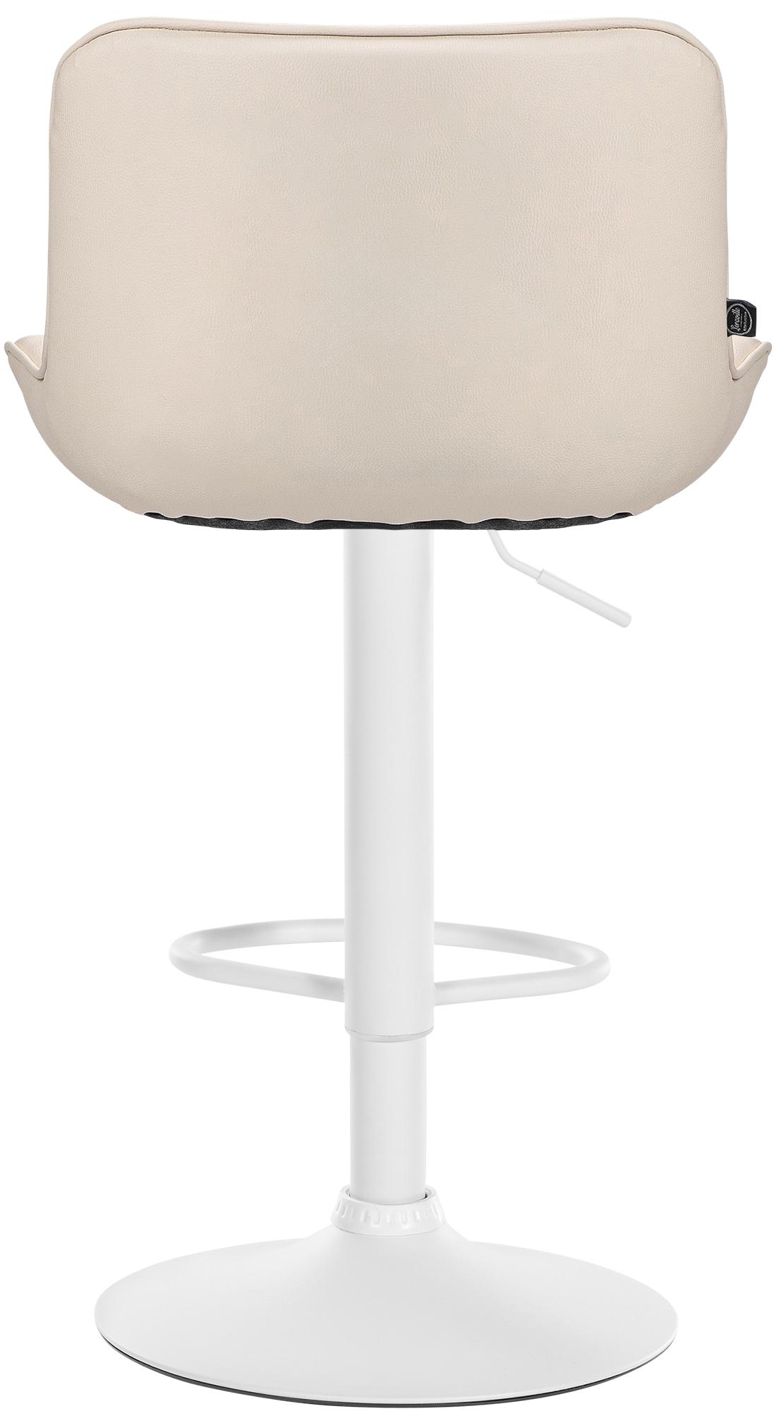 Barkruk Vonore kunstleer creme,wit creme