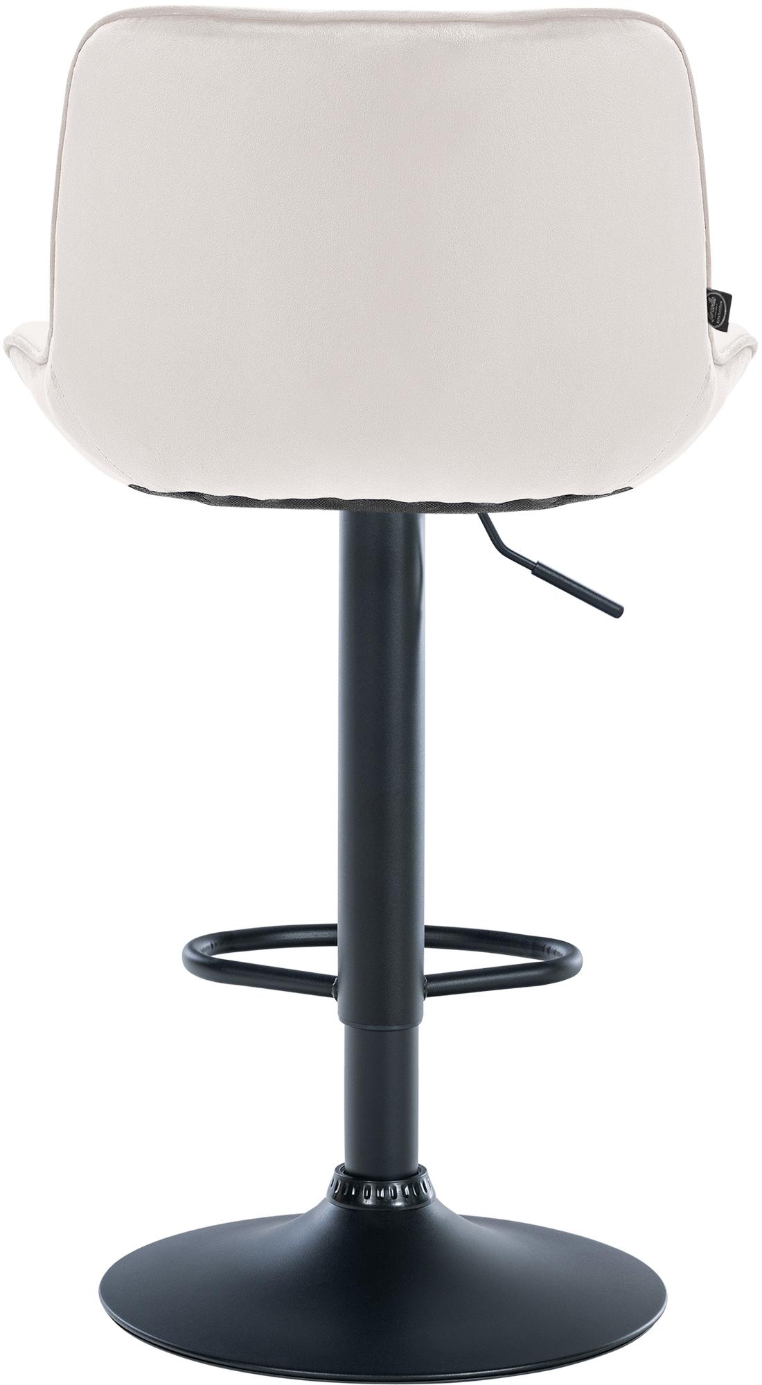 Barkruk Vonore Fluweel creme,zwart creme