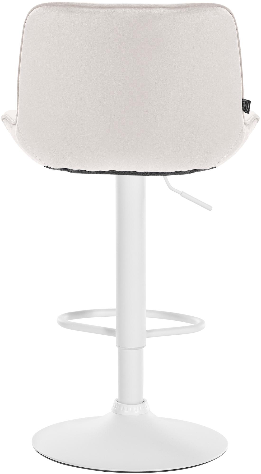 Barkruk Vonore Fluweel creme,wit creme