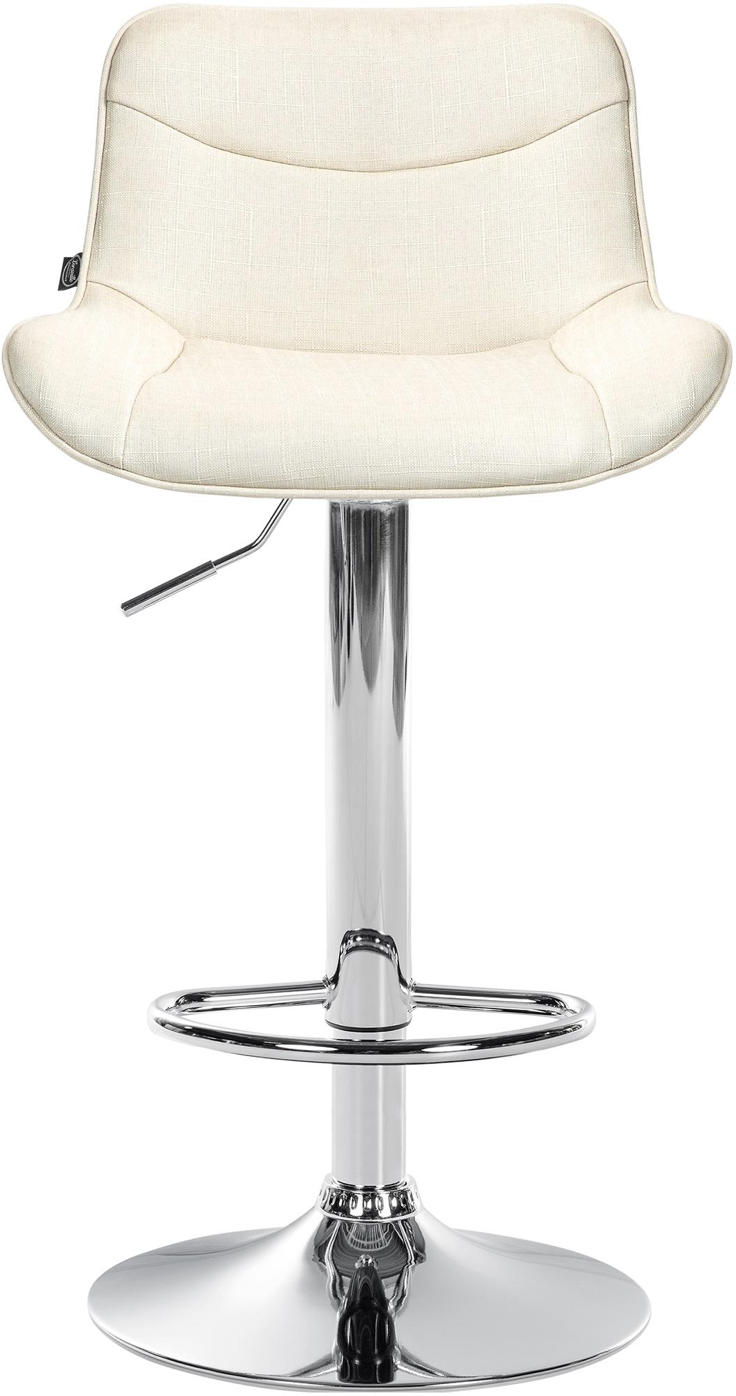 Barkruk Vonore Stof creme,chroom creme