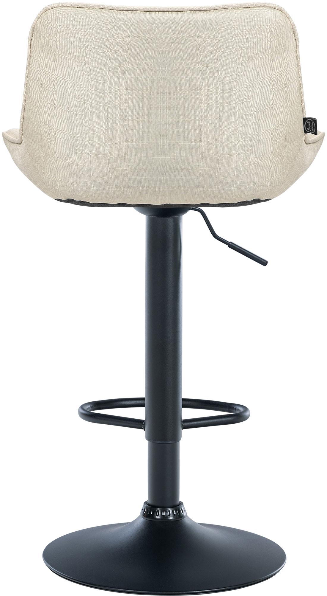 Barkruk Vonore Stof creme,zwart creme