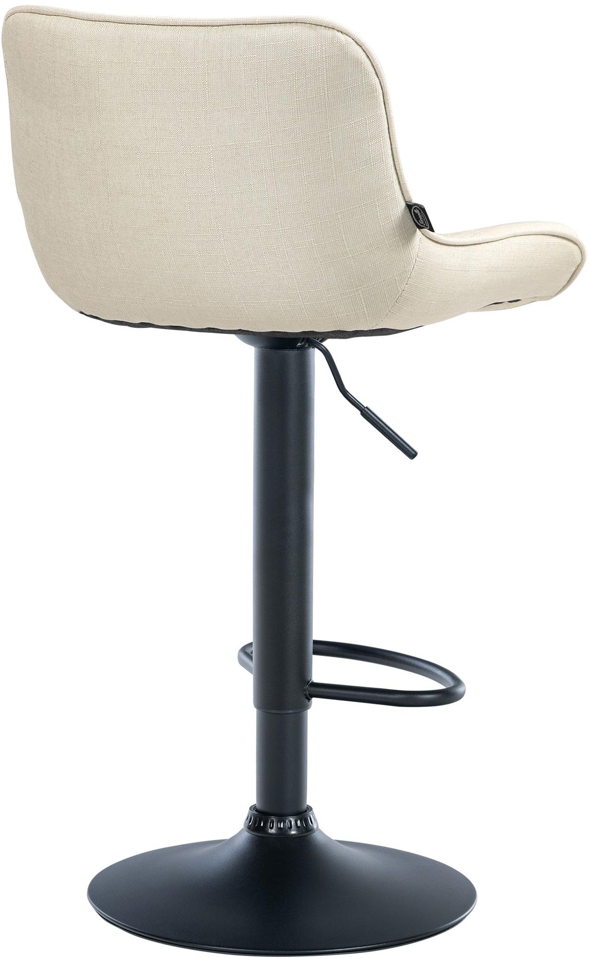 Barkruk Vonore Stof creme,zwart creme