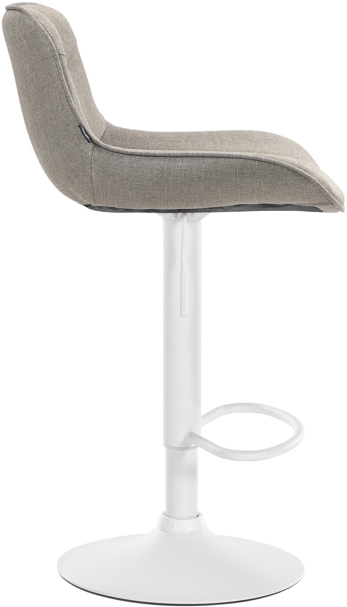 Barkruk Vonore Stof taupe,wit taupe