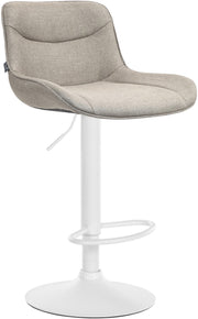 Barkruk Vonore Stof taupe,wit taupe