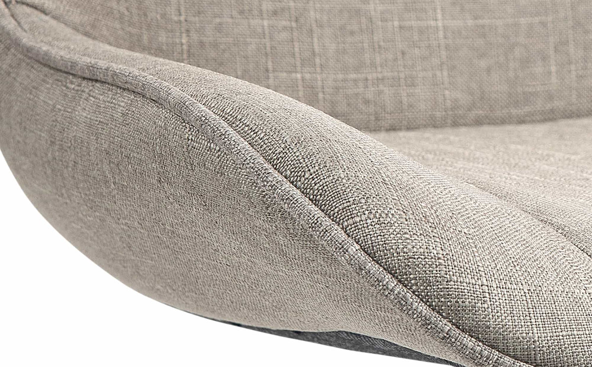 Barkruk Vonore Stof taupe,wit taupe