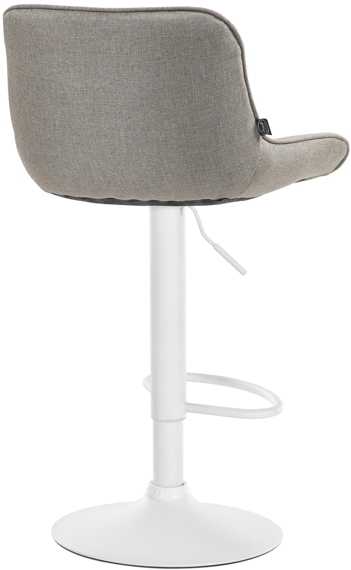 Barkruk Vonore Stof taupe,wit taupe