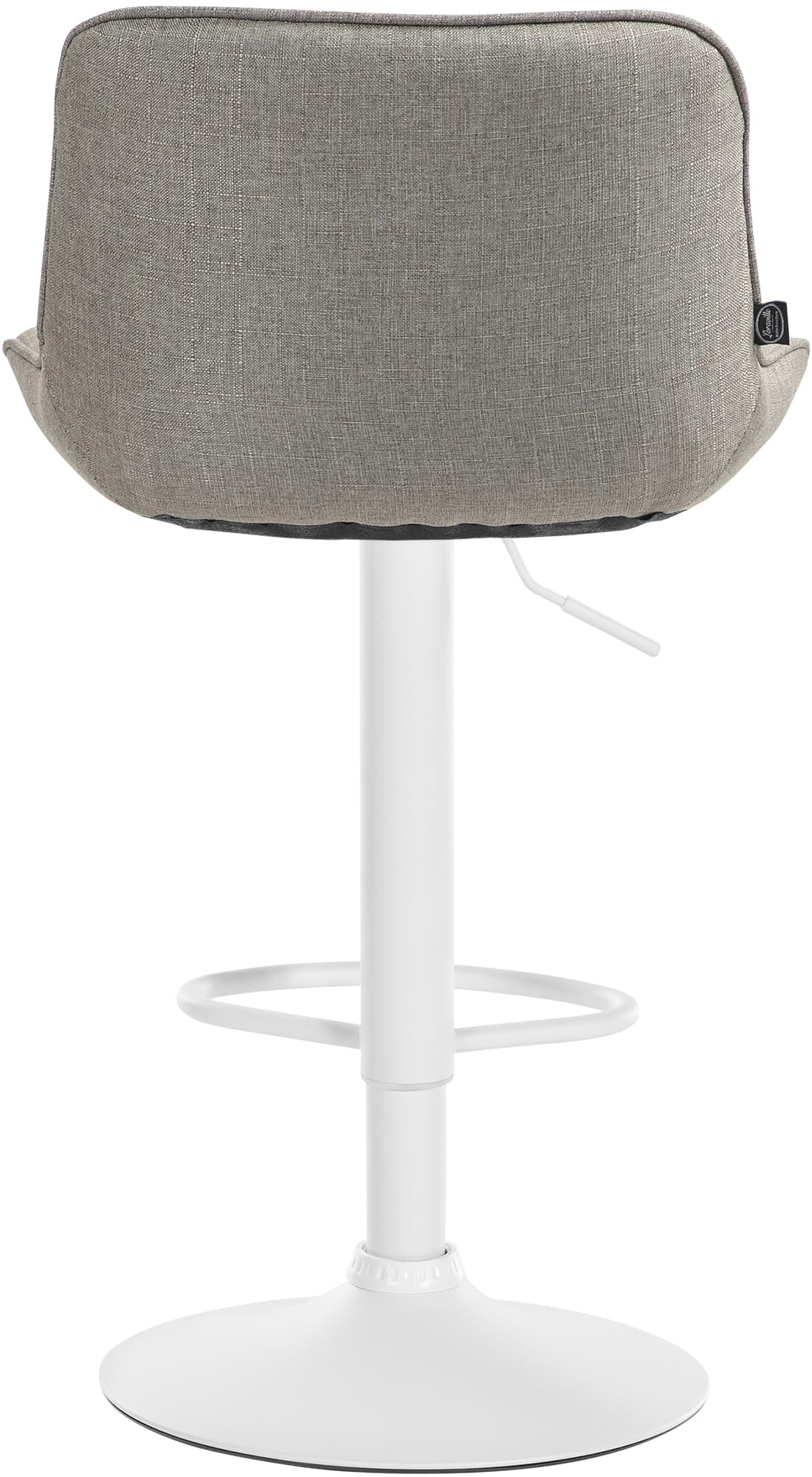Barkruk Vonore Stof taupe,wit taupe