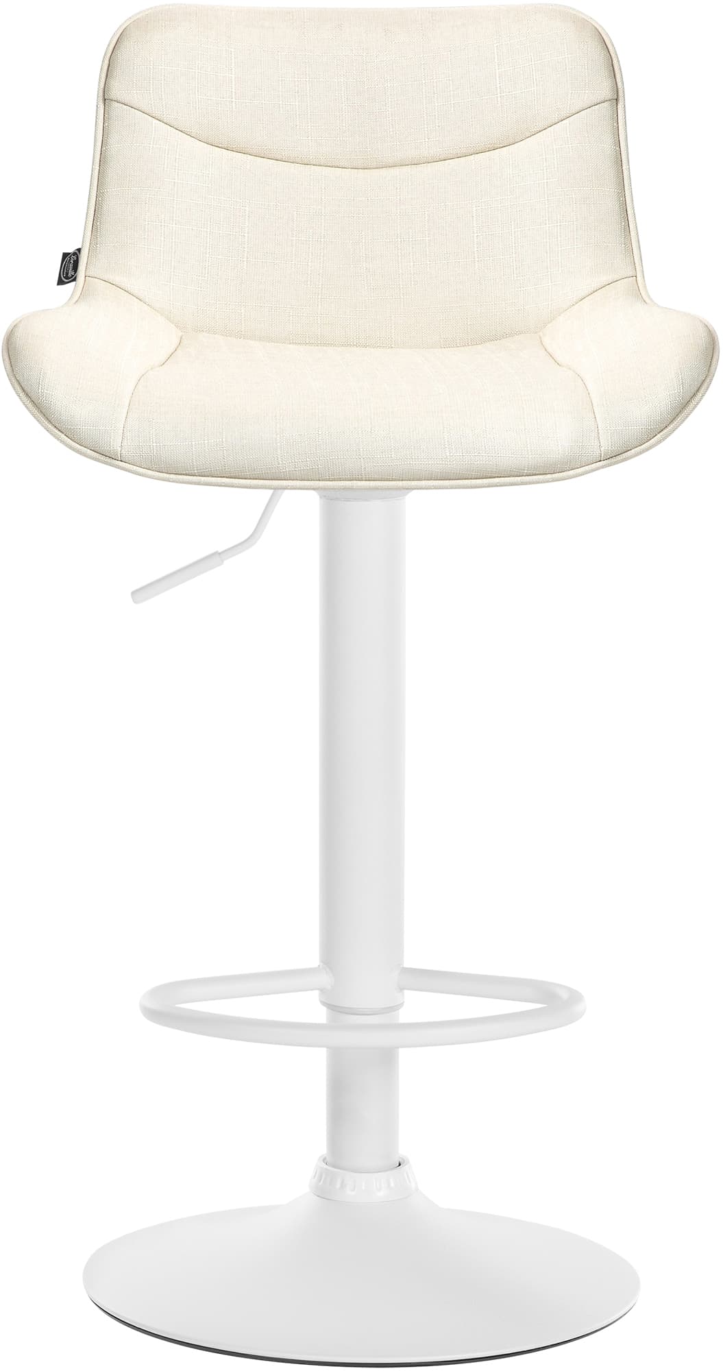 Barkruk Vonore Stof creme,wit creme