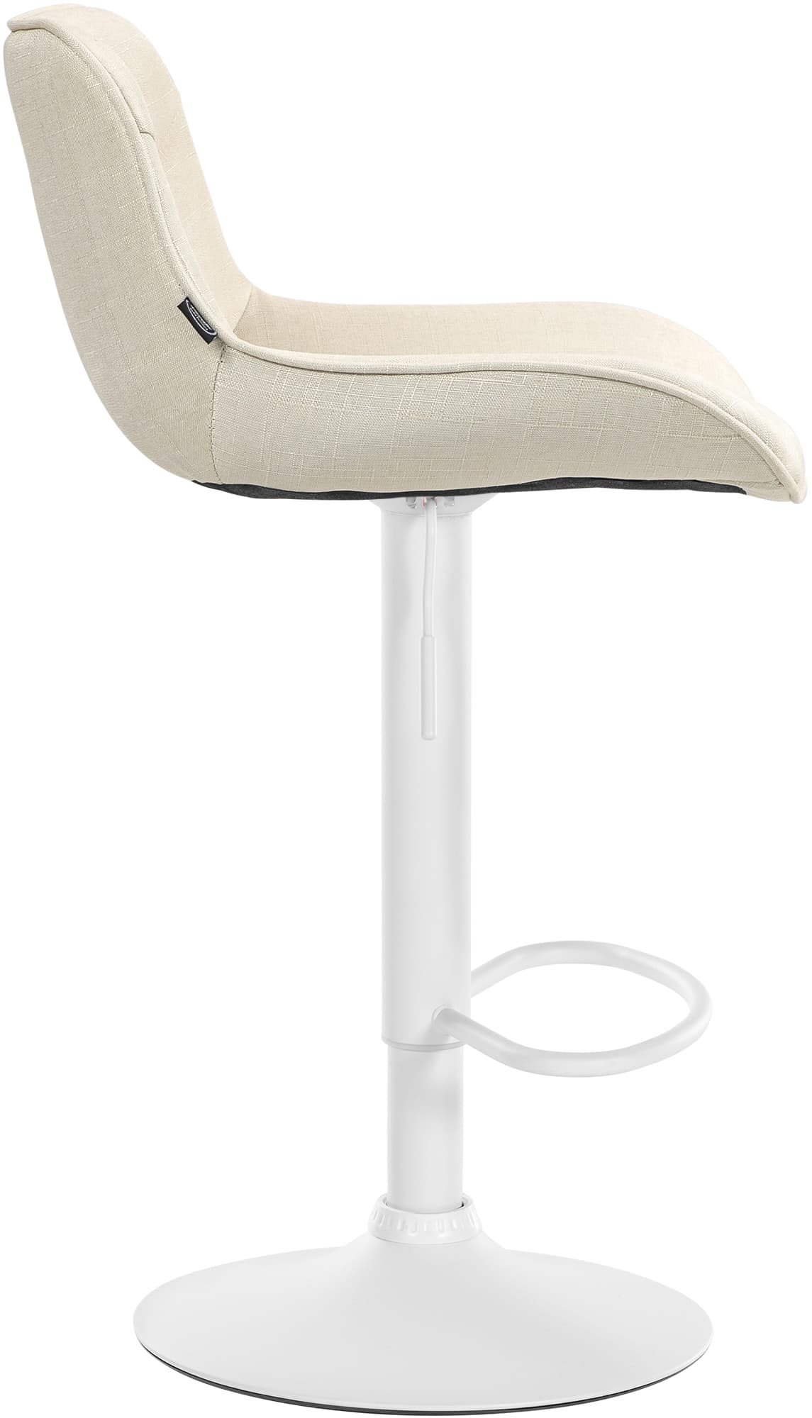 Barkruk Vonore Stof creme,wit creme