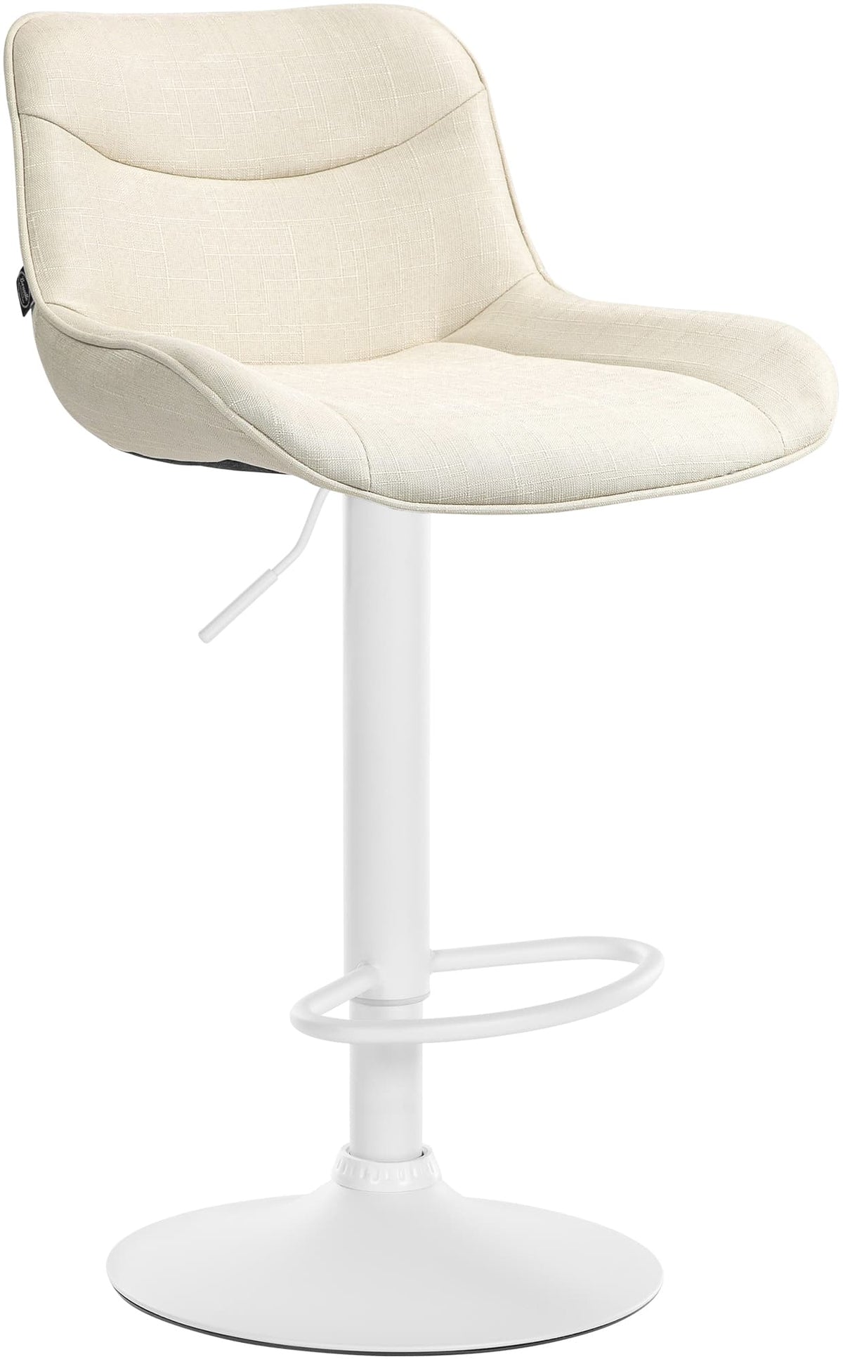 Barkruk Vonore Stof creme,wit creme
